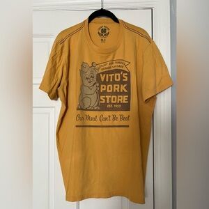 Lucky Brand “Vito's Pork Store” Mustard Tee